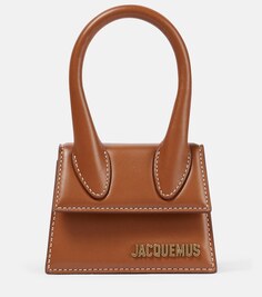 Кожаная сумка-тоут Le Chiquito Mini Jacquemus, коричневый
