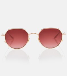 Солнцезащитные очки Hartana в круглой оправе Jacques Marie Mage, розовый