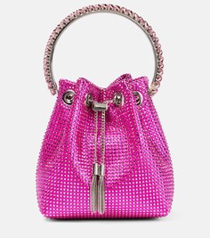 Bon Bon Маленькая сумка-мешок с декором Jimmy Choo, розовый