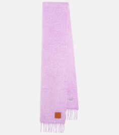 Шерстяной шарф Anagram Loewe, фиолетовый