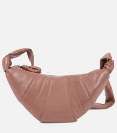 Маленькая кожаная сумка через плечо Croissant Lemaire, розовый