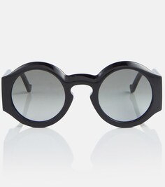 Солнцезащитные очки в круглой оправе Loewe, черный