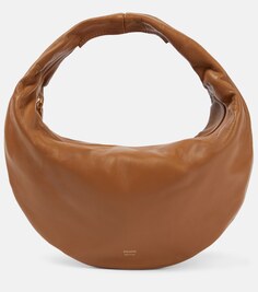 Кожаная сумка через плечо Olivia среднего размера Khaite, нейтральный