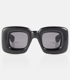 Круглые солнцезащитные очки с завышенной талией Loewe, черный