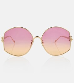 Круглые солнцезащитные очки Loewe, золотой