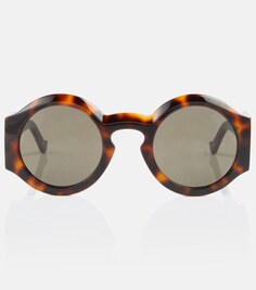 Солнцезащитные очки в круглой оправе Loewe, разноцветный