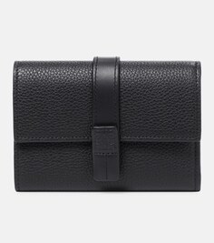 Вертикальный маленький кожаный кошелек Loewe, черный