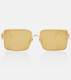 Солнцезащитные очки в квадратной оправе Loewe, золотой