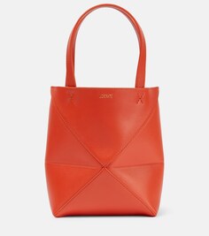 Кожаная сумка-тоут Puzzle Fold Mini Loewe, оранжевый