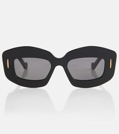 Солнцезащитные очки в прямоугольной оправе Loewe, черный