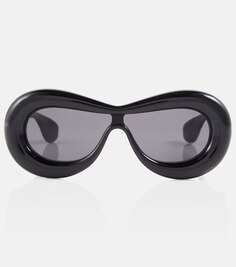 Пышные овальные солнцезащитные очки Loewe, черный