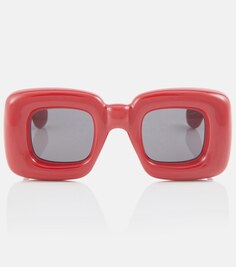Круглые солнцезащитные очки с завышенной талией Loewe, красный
