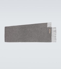 Шерстяной шарф с бахромой Acne Studios, серый