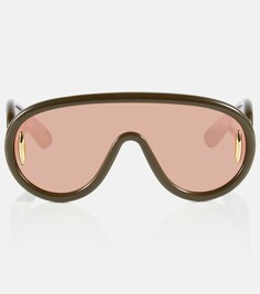 Солнцезащитные очки-авиаторы большого размера Loewe, розовый