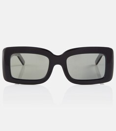 Солнцезащитные очки прямоугольной формы Loro Piana, черный