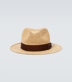 Соломенная шляпа панама Borsalino, бежевый