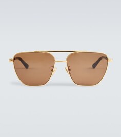Солнцезащитные очки-авиаторы Bottega Veneta, золотой