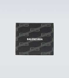 Кожаный кошелек BB Balenciaga, черный
