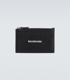 Кошелек из кожи с наличными Balenciaga, черный