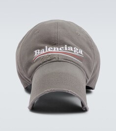 Бейсболка Политическая кампания Balenciaga, серый