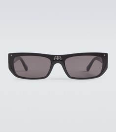 Солнцезащитные очки прямоугольной формы Balenciaga, черный