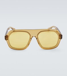 Солнцезащитные очки-авиаторы Bottega Veneta, желтый