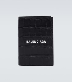 Кошелек Cash из кожи с логотипом Balenciaga, черный