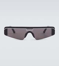 Солнцезащитные очки в прямоугольной оправе Ski Balenciaga, черный