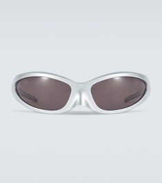 Солнцезащитные очки из ацетата Balenciaga, серебряный