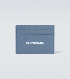 Кошелек из кожи с наличными Balenciaga, синий