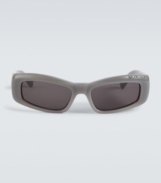 Солнцезащитные очки прямоугольной формы Balenciaga, серый