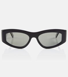 Солнцезащитные очки прямоугольной формы Loro Piana, черный