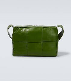 Кожаная сумка через плечо Arco Camera Bottega Veneta, зеленый