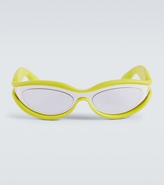 Солнцезащитные очки в оправе «кошачий глаз» Bottega Veneta, желтый