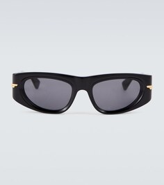 Солнцезащитные очки из ацетата Bottega Veneta, черный