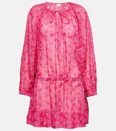 Платье-туника с цветочным принтом петрушки MARANT ETOILE, разноцветный