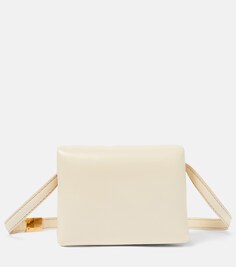 Кожаная сумка через плечо Prisma Mini Marni, белый