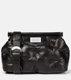 Кожаная сумка через плечо Glam Slam среднего размера Maison Margiela, черный