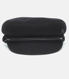 Новая шапка Abby из смесовой шерсти Maison Michel, черный