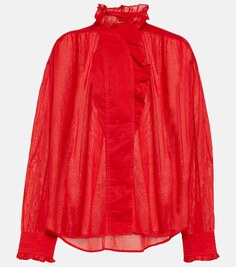 Блузка Pamias из хлопка MARANT ETOILE, красный