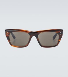 Солнцезащитные очки прямоугольной формы из ацетата Celine, коричневый