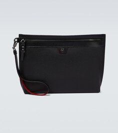 Кожаный клатч Citypouch Christian Louboutin, черный