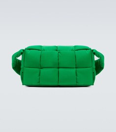 Стеганая сумка через плечо Tech Cassette Bottega Veneta, зеленый