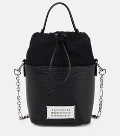 Кожаная сумка-ведро 5AC Maison Margiela, черный