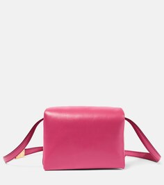 Кожаная сумка через плечо Prisma Mini Marni, розовый