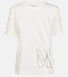 Футболка Leisure Monviso из смесового хлопка MAX MARA, белый