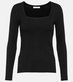 Свитер Leisure Timore в рубчик MAX MARA, черный
