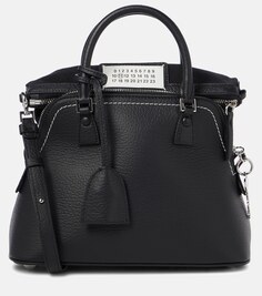 5AC Мини-сумка с короткими ручками из кожи Maison Margiela, черный