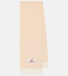 Полосатый шарф из смесовой альпаки Marni, разноцветный