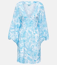 Мини-платье Grace с цветочным принтом MELISSA ODABASH, синий